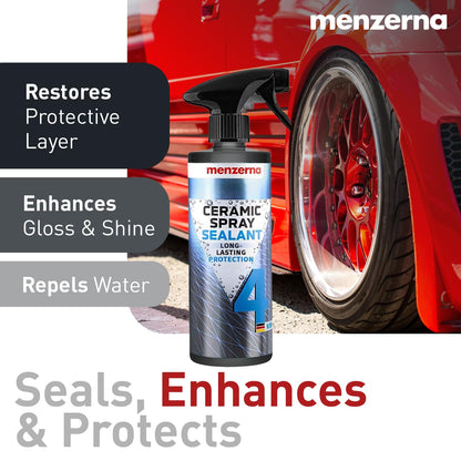 menzerna “Super Finish Plus 3800” Car Polishing I Deep Gloss Polish for a Perfect Mirror-Like Finish I Polishing Compound for Micro Scratches & Holograms on Cars & SUVs I Silicone Free I 8 fl oz.