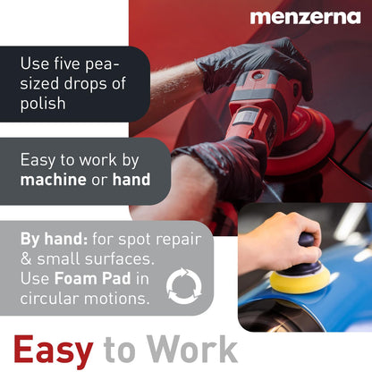 menzerna Polishing Set 8oz – HCC1000, MCC2500 & 3800 | 3-Step System for Scratch Removal, Swirl Elimination & Mirror-Like Finish