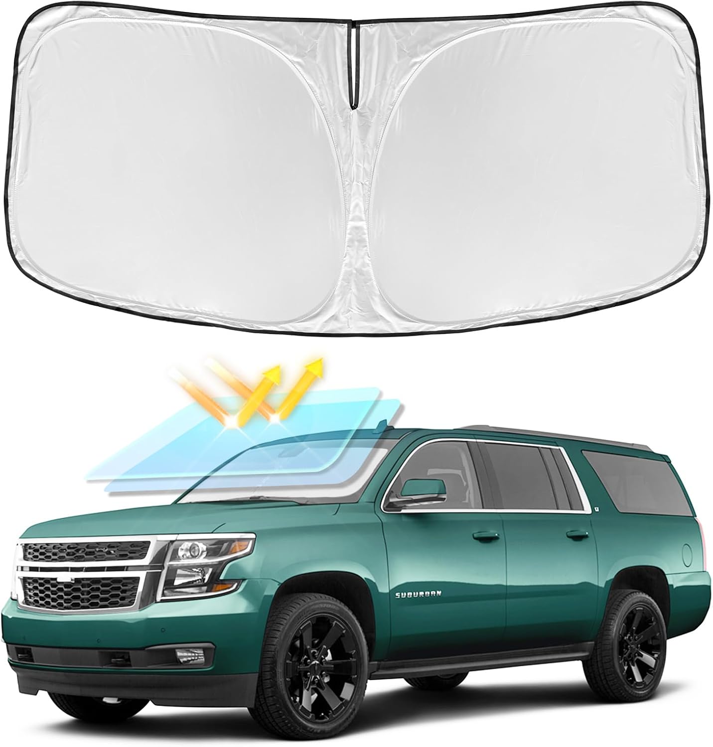 for Toyota Tacoma 2016-2023 2024 2025 2026 Sun Shade Sunshade Windshield Cover - 4 Layers Front Window Shade Custom Fit Tacoma 2Dr 4Dr Pickup Sun Visor 240T Shade Blocks UV Rays Car Accessories - Colors G