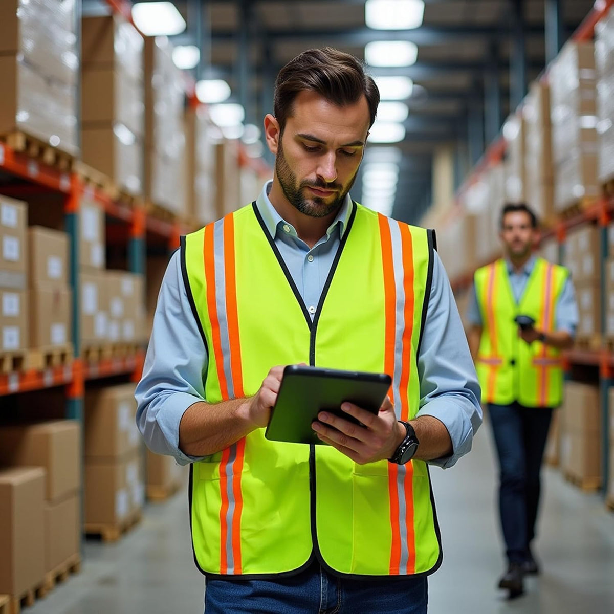 G & F Products High Visibility Reflective Safety Vest, One Size, Machine Washable Work Vest for Jobsite Safety