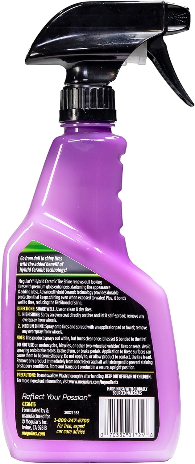 Meguiar's Hybrid Ceramic Trim Restorer, Car Trim Restorer; Restores and Protects Faded Exterior Plastic, Vinyl & Rubber On Cars, Suvs & Trucks; 16 Oz Bottle
