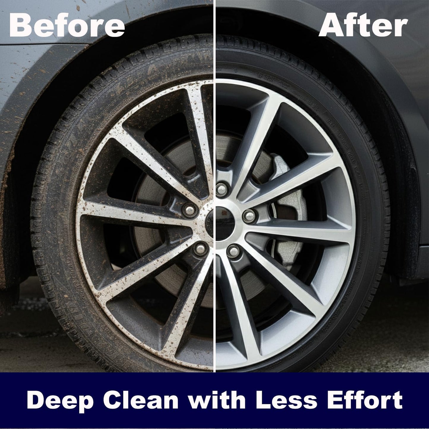 EZ Detail Big and Little Brush Combo - Wheel Rim Cleaner for Cars, Bike, Trucks, Motorcycle, and Other Vehicles - Non-Scratch Auto Detailing Tool, Easily Reaches Nook and Crannies