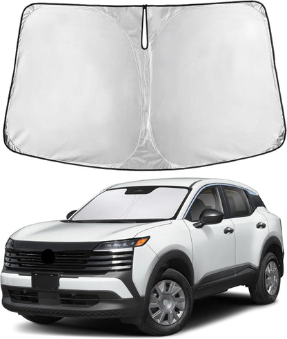 EcoNour Car Windshield Sun Shade | 2025 Upgraded Innovative No-Light-Pass Technology for Maximum Coverage | Foldable Sun Shade Keeps Your Vehicle Cool | Must-Have Car Accessories | Small (59" x 29") - Colors I