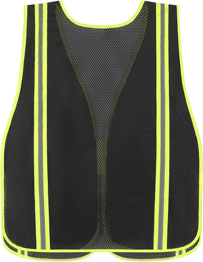 High Visibility Reflective Safety Vest for Men Women Class 2 Hi Vis Mesh Fabric Safety Work Jacket with Elastic Band