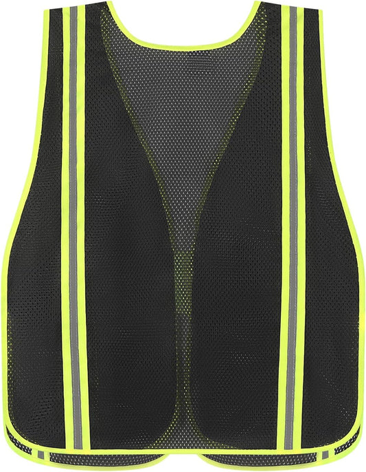 High Visibility Reflective Safety Vest for Men Women Class 2 Hi Vis Mesh Fabric Safety Work Jacket with Elastic Band
