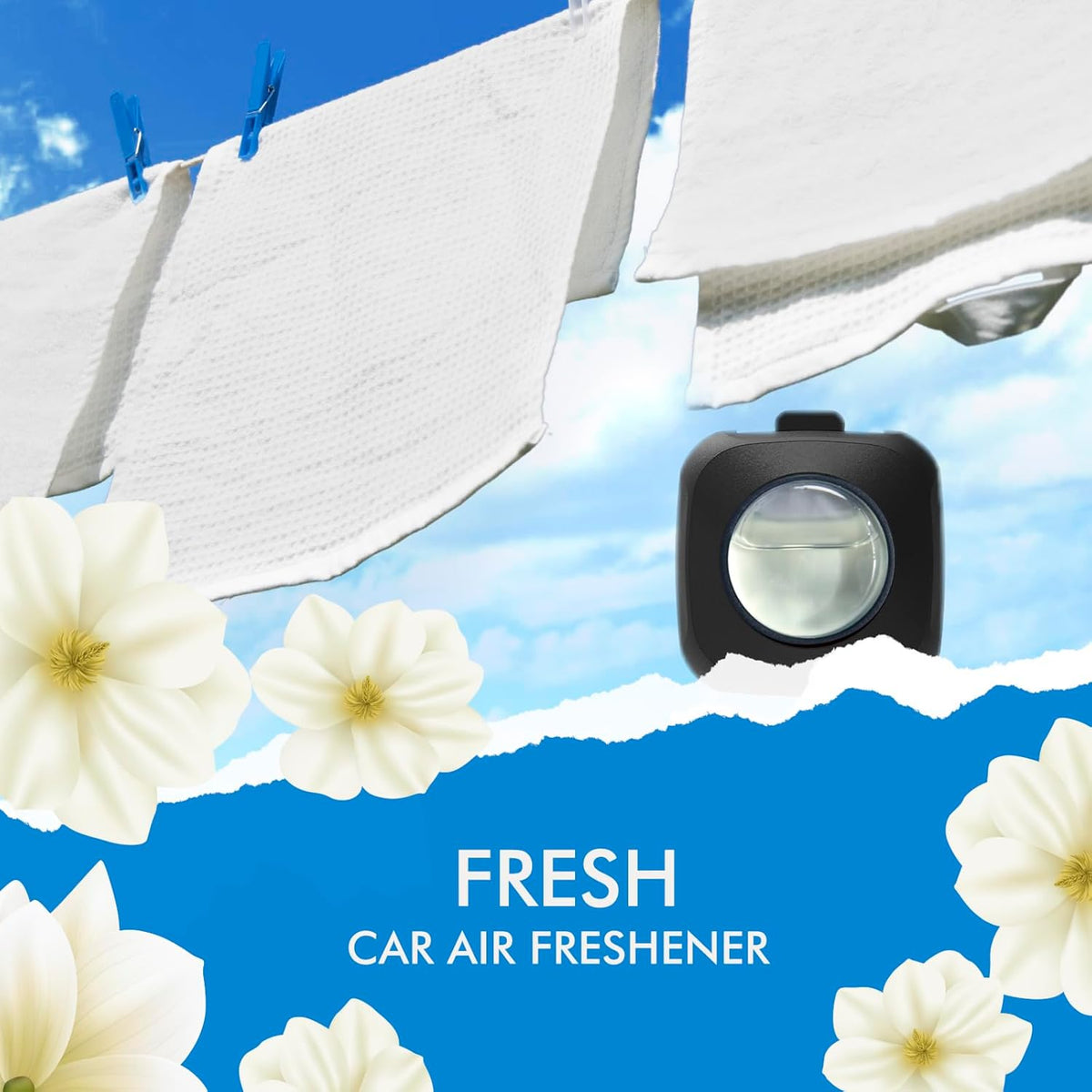 Car Air Fresheners, 6 Pack, Citrus, Car Fresheners Vent Clips, Long Lasting Air Freshener, Car Refresher for Men Women
