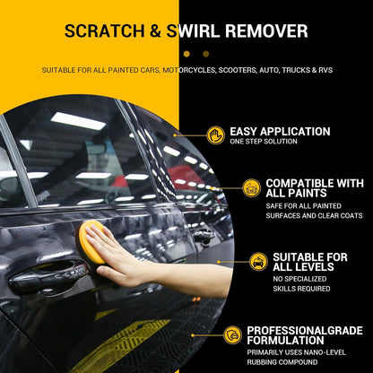 Car Scratch Remover for Vehicles, Scratch Repair Wax, Rubbing & Polishing Compound, Easily Removes Surface Scratches, Effectively Reduces Swirl Marks for Cars and Other Vehicles, 3.4oz/100ml