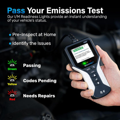 BLCKTEC 420 Bluetooth OBD2 Scanner Diagnostic Tool - Vehicle Code Reader for Car - Clears Check Engine Light - Comes with Premium OBD App On IOS & Android - Works For All Cars 1996 & Newer