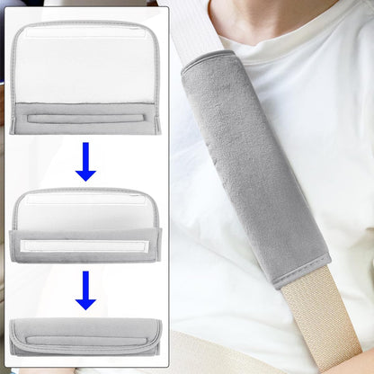yuntop 2 PCS Car Seat Belt Pads Cover Soft Seat Belt Shoulder Pad Safety Belt Strap Shoulder Pad Comfortable Driving Compatible with Most Cars Helps Protect You Neck and Shoulder (Black)