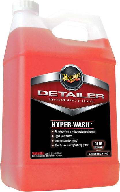 Meguiar's Shampoo Plus, Lubricating Car Wash Soap Lifts Dirt and Grime Off Car Surfaces, Cleans Paint Without Swirling or Scratching, Deepens Gloss and Boosts Shine, 1 Gal