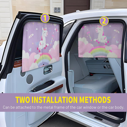 Car Window Shades, 2 PCS Magnetic Double Layer Auto Sun Shade for Side Windows Privacy Full Covers/Half Shade Options Back Car Window Curtains for Baby Protection
