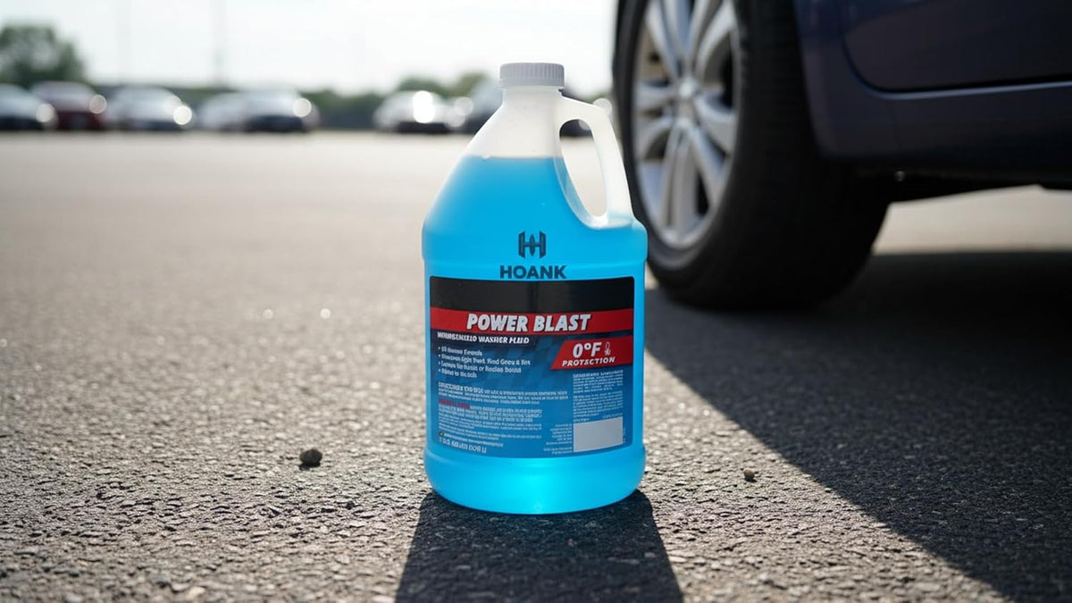 (6 Gallons) - Power Blast Windshield Washer Fluid, -20°F Protection, Blue, 1 Gallon Jug, Ready to Use (6 GALLONS, Blue Power Blast -20°F)