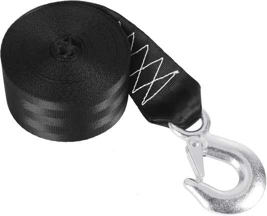 Tow Strap with Hooks, 2" x 20ft Heavy Duty Recovery Strap 15000 lbs Capacity Towing Straps for Car Truck Boat ATV Roadside Emergency