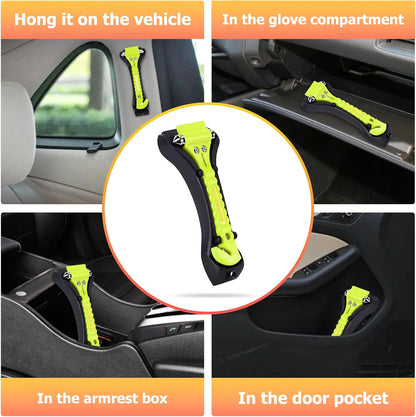 MOTORBUDDY 4-Pack Emergency Escape Hammer Seat Belt Cutter,Auto Car Safety Hammer with Window Glass Breaker，Escape Tool for Car Accidents