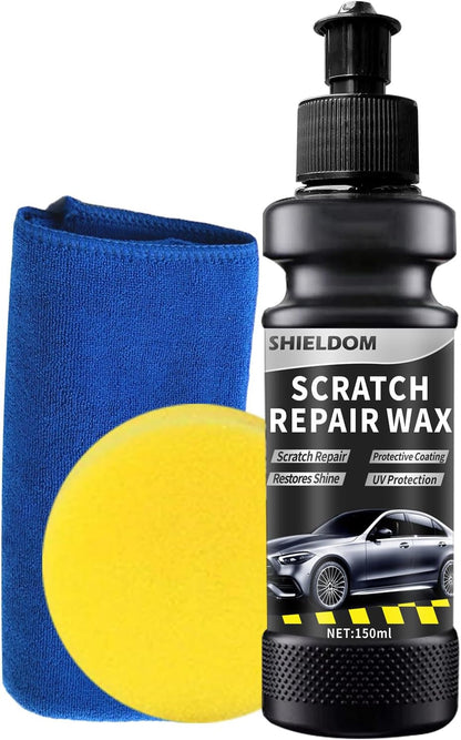SHIELDOM Scratch Remover Car Scratches Removal Wax Vehicles Scuff & Swirl Polishing & Waxing Kits with Buffer Pad & Towel, Rubbing Compound for Automobile Paint Repair -5oz
