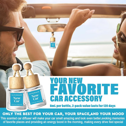HoogaLife Car Air Freshener Diffuser 2 Pack Hanging Air Freshener Diffuser - Vanilla Cream Fragrance Oil Air D iffuser for Car, 45+ days Long Lasting Fragrance Made in USA C ar Air Fresheners (V54)