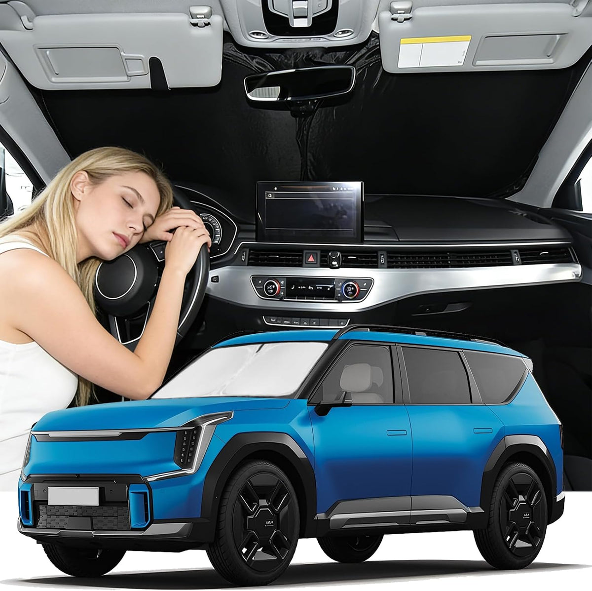 for Toyota Tacoma 2016-2023 2024 2025 2026 Sun Shade Sunshade Windshield Cover - 4 Layers Front Window Shade Custom Fit Tacoma 2Dr 4Dr Pickup Sun Visor 240T Shade Blocks UV Rays Car Accessories - Colors G