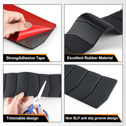 SINGARO Car Rear Bumper Protector, 42inch x3.4inch Car/SUV Universal Rubber Anti-Scratch Trunk Exterior Accessories