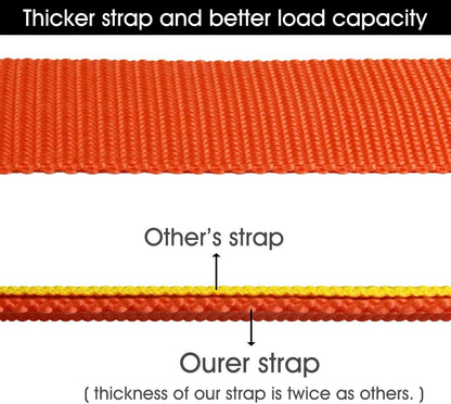 Tow Strap with Hooks 2in X20Ft Recovery Strap 10,000LB Break Strengthened Towing Rope for Towing Vehicles in Roadside Emergency