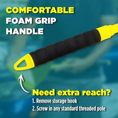 Invisible Glass 95160 Reach & Clean Windshield Cleaning Tool and Car Window Cleaner Tool for Interior and Exterior Auto Glass, Trucks, SUVs, RVs and Home Windows with 2 Microfiber Pads and Storage Bag