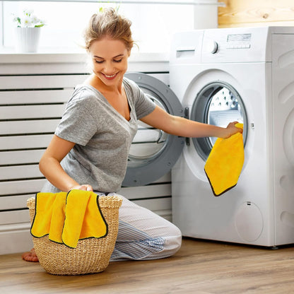 Tallew 40 Pcs Microfiber Towels:16"x16" Microfiber Drying Towels Bulk Micro Fiber Car Cleaning Cloth for Cars Drying Washing Polishing Office Windows Cleaning Household Supplies (Yellow)