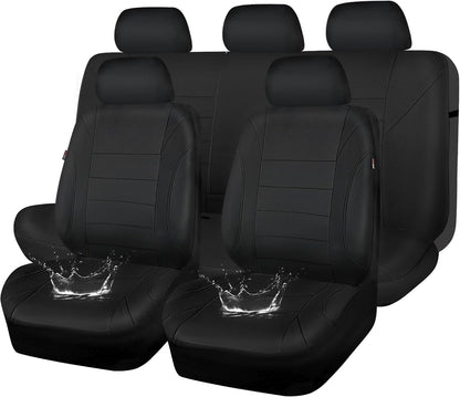 CAR PASS Waterproof Car Seat Covers Front Seats Only with 5mm Composite EVA, Neoprene Car Seat Cover with Separate Headrest Cover, Quick Setup Universal Fit for Car SUV Trucks,Airbag Compatible（Gray