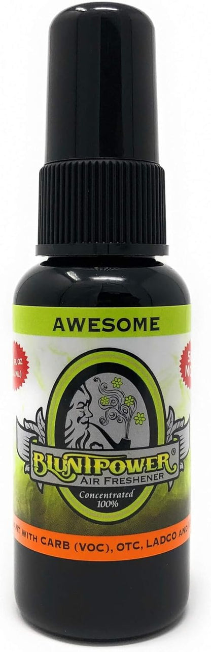 BluntPower (Baby Powder, 1 Pack) Concentrated Air Freshener Spray - Oil-Based Room Diffuser Spray - Long-Lasting Bathroom Scent, Car Freshener & Odor Eliminator - Colors A