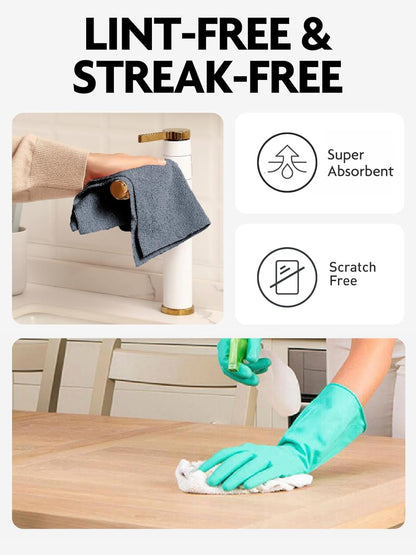 Fantasticlean Microfiber Cleaning Cloth Roll -75 Pack, Tear Away Microfiber Towels, 12" x 12", Reusable, Washable, Scratch Free, Ultra Absorbent for All-Around Cleaning Supplies (DimGray)