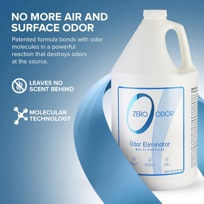 Zero Odor Multi-Purpose Odor Eliminator - Eliminate Air & Surface Odor – Patented Technology Best for Bathroom, Kitchen, Fabric, Closet- Smell Great Again, 8oz (Over 1000 Sprays)