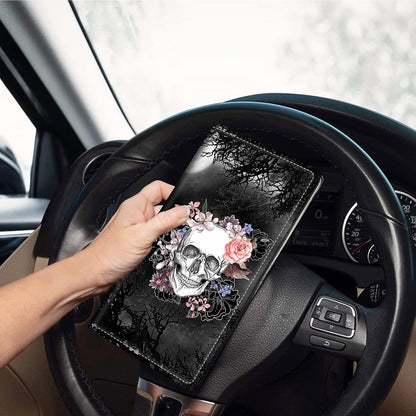 Car Registration and Insurance Holder, Leather Car Glove Box Organizer, Cool Car Accessories for ID, Driver's License Cards & Essential Document, business cards, Men&Women, Retro Audio Cassette