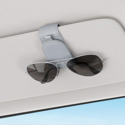 Sotfamily Sunglass Holder for Car Visor, Suede Cloth Magnetic Sunglass Organizer for Car Accessories, 2 Packs, Black