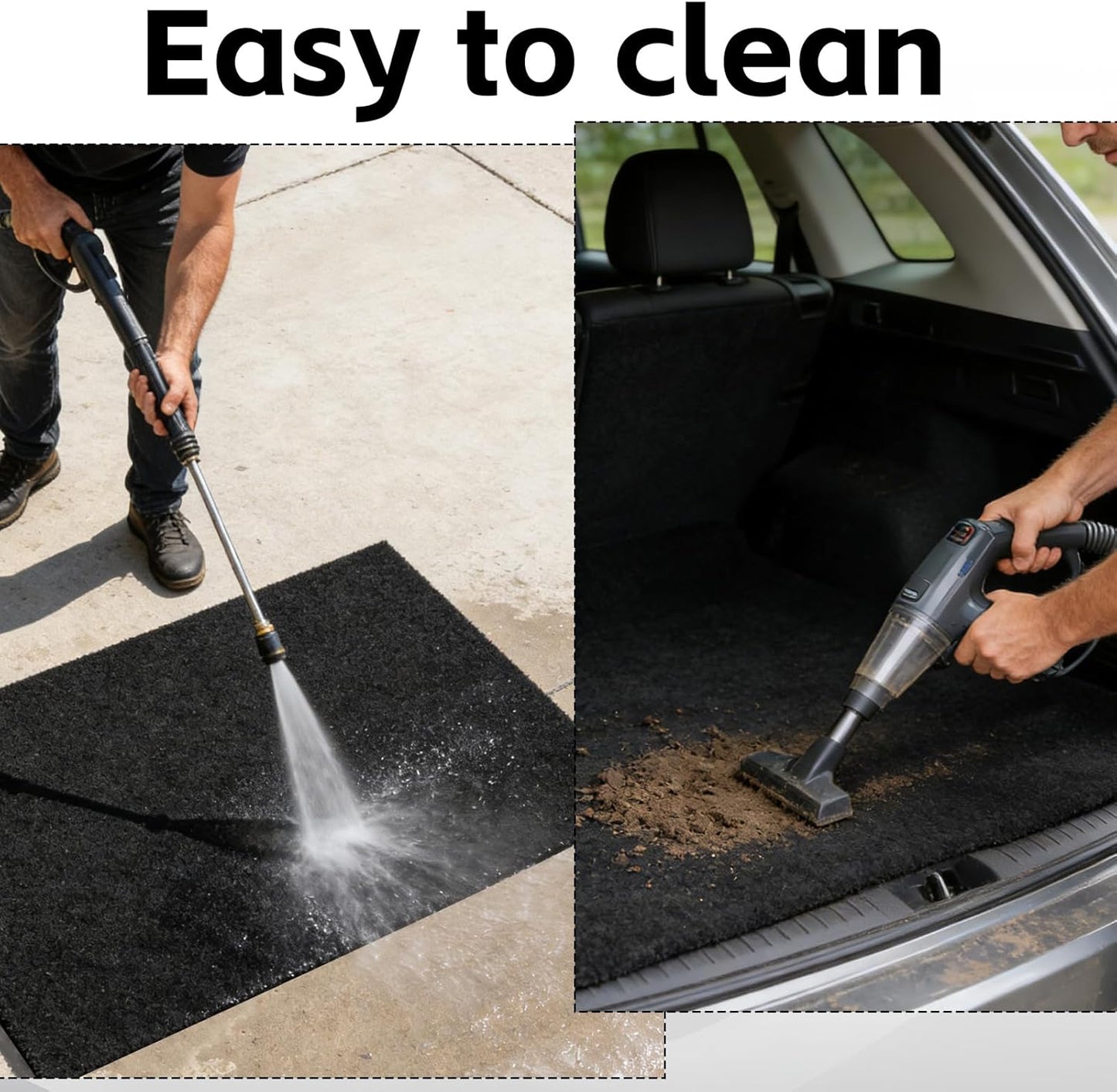 Universal Cargo Liner Mat, 61" x 72.8" Felt Cargo Liner Trunk Mat with Non Slip Backing, Protective Dog Seat Cover to Protect Vehicle Interior for SUV Trucks Vans and Cars, Waterproof