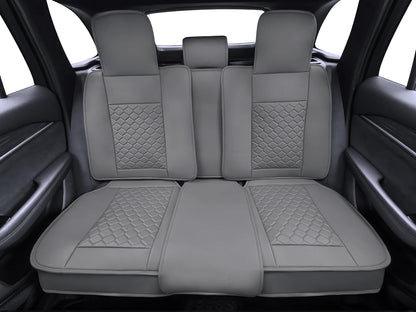 Elantrip 2PCs Front Car Seat Covers Leather Water Proof Seat Protector Universal fit for Most Cars SUVs and Trucks Black