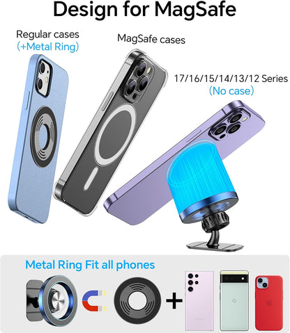 Kaistyle for Magsafe Car Mount【Strong Magnets】Magnetic Phone Holder for Car Phone Holder Mount Dash Mounted Holders Phone Holders for Your Car Accessories for Women Men for iPhone 17 Pro Max 16 15 14