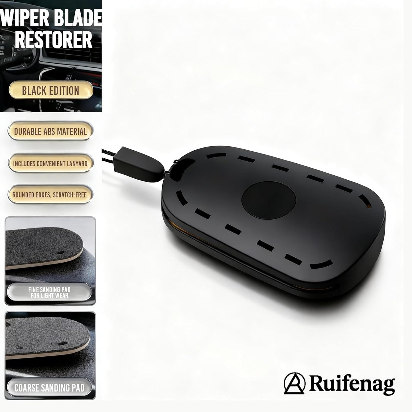 Windshield Wiper Restoration Tool: Fix Squeaks/Streaks in 30 Seconds | Extend Wiper Life 3X (RV/Trailer Ready for Clear Road Trip Visibility)