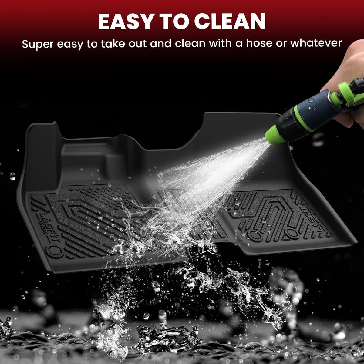 LASFIT Floor Mats Fits for Hyundai Sonata 2020-2026 (Only for FWD & Gas) & Kia K5 2021-2025 (Only for FWD) Custom Fit TPE All Weather Floor Liners Car Mats Accessories, Black