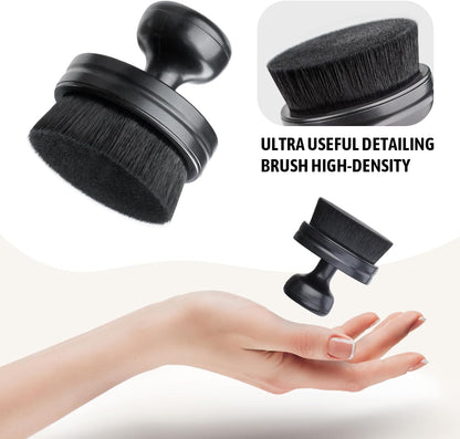 BABYSHEEP Car Tire Shine Applicator,Vegan Tire Shine Brush with Stand for Auto Detailing Cleaning Service (Black)