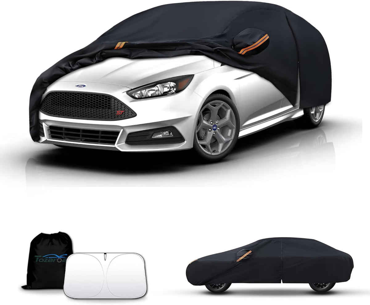 Car Cover Waterproof All-Weather,Outdoor Full Exterior Automobiles Sedan/Coupe (Length 186-193 inch) with Windshield Sun Shade Universal Fit Toyota Camry, Tesla Model 3, Accord etc