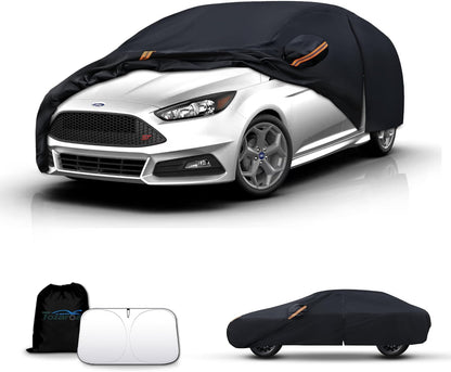 Car Cover Waterproof All-Weather,Outdoor Full Exterior Automobiles Sedan/Coupe (Length 186-193 inch) with Windshield Sun Shade Universal Fit Toyota Camry, Tesla Model 3, Accord etc