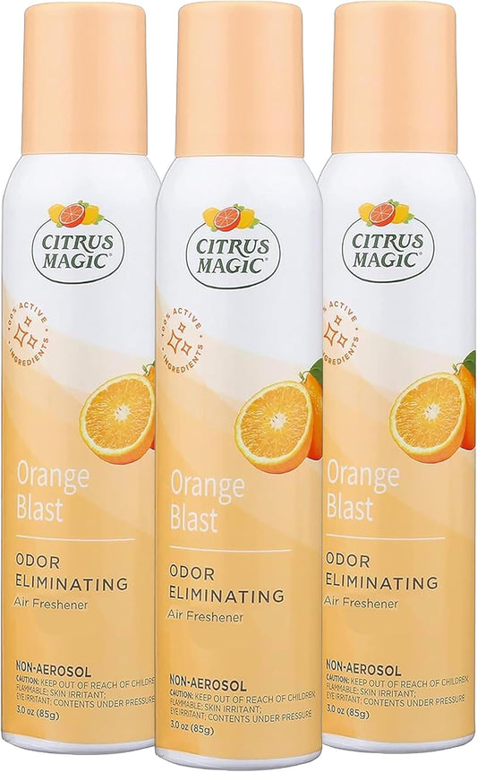 Citrus Magic Freshener Odor Eliminating Air Freshener Spray, 3 Ounce (Pack of 3), Fresh Citrus, 3 Count