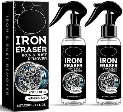 Iron Eraser Iron and Rust Remover Spray, Iron Powder Fallout Cleaner for Automotive Paint & Wheels, 2PCS