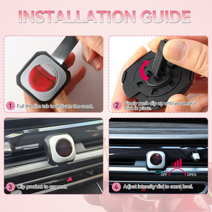 Car Air Freshener Vent Clip 6 Pack 4ml Each Up to 180 Days Long Lasting Scent Odor Eliminator for Women Men(Ocean Breeze)