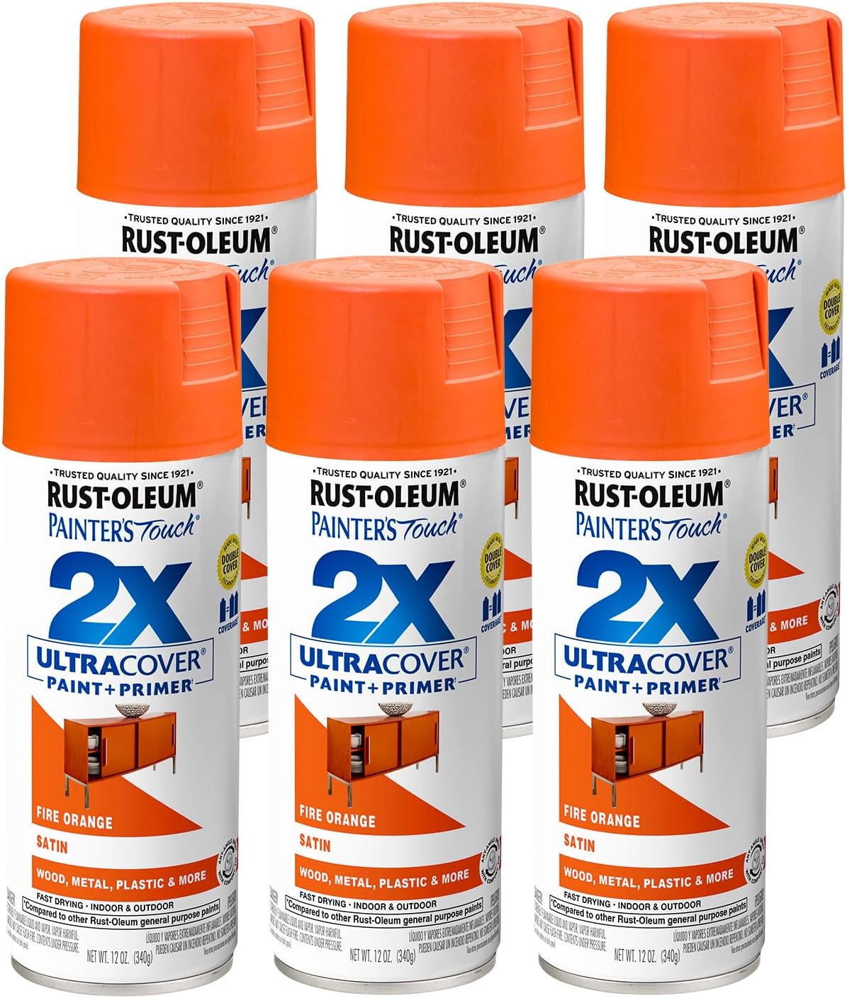 Rust-Oleum 334029 Painter's Touch 2X Ultra Cover Spray Paint, 12 oz, Gloss Clear - Colors D