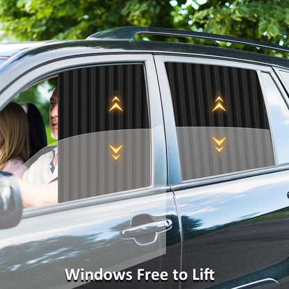 ZATOOTO Suede Car Window Shades 4PCS - Car Window Covers for Ultimate Privacy, UV Protection, and Heat Insulation, Side Window Sun Shade Perfect for Camping, Travel, Baby Safety, and Daily Use