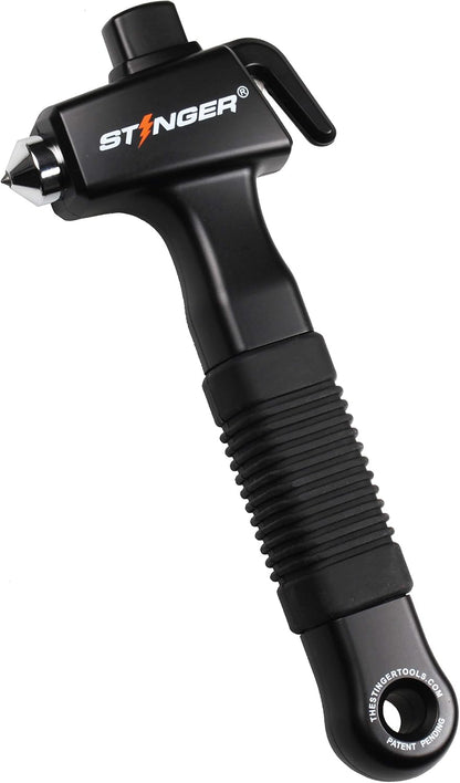 Stinger Super Duty Car Emergency Escape Tool, Hardened Carbon Steel Vehicle Safety Hammer, Spring Loaded Window Breaker, Razor Sharp Seat Belt Cutter, Auto Accident Life-Saving Rescue Tool (Orange)