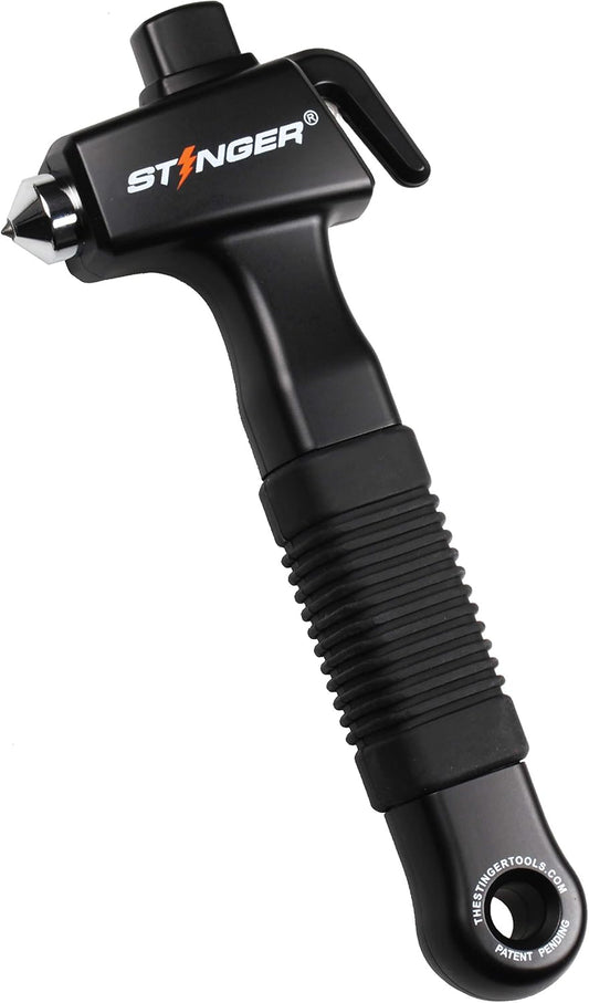 Stinger Super Duty Car Emergency Escape Tool, Hardened Carbon Steel Vehicle Safety Hammer, Spring Loaded Window Breaker, Razor Sharp Seat Belt Cutter, Auto Accident Life-Saving Rescue Tool (Orange)
