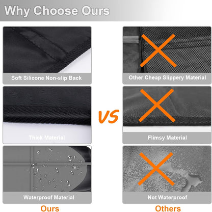 XHYANG Car Seat Protector,Auto Car Seat Protectors Baby Carseat Waterproof & Durable 600D Fabric for Child Baby Car Seat Mat Vehicle Pet Cover 2 Storage Pockets (2 Pack)