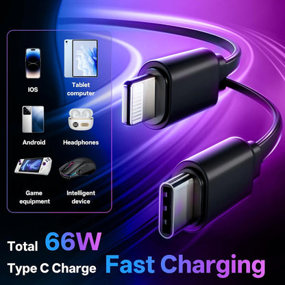 BERTHALESS Retractable Car Charger, 4 in 1 Fast Charging Car Charger with USB-C & USB-A, Compatible with iPhone 17/16/15/14/13/12/11,Galaxy,Pixel,Car Accessories Gifts for Fathers Day,Husband,Men,Dad