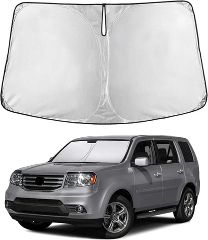 EcoNour Car Windshield Sun Shade | 2025 Upgraded Innovative No-Light-Pass Technology for Maximum Coverage | Foldable Sun Shade Keeps Your Vehicle Cool | Must-Have Car Accessories | Small (59" x 29") - Colors N