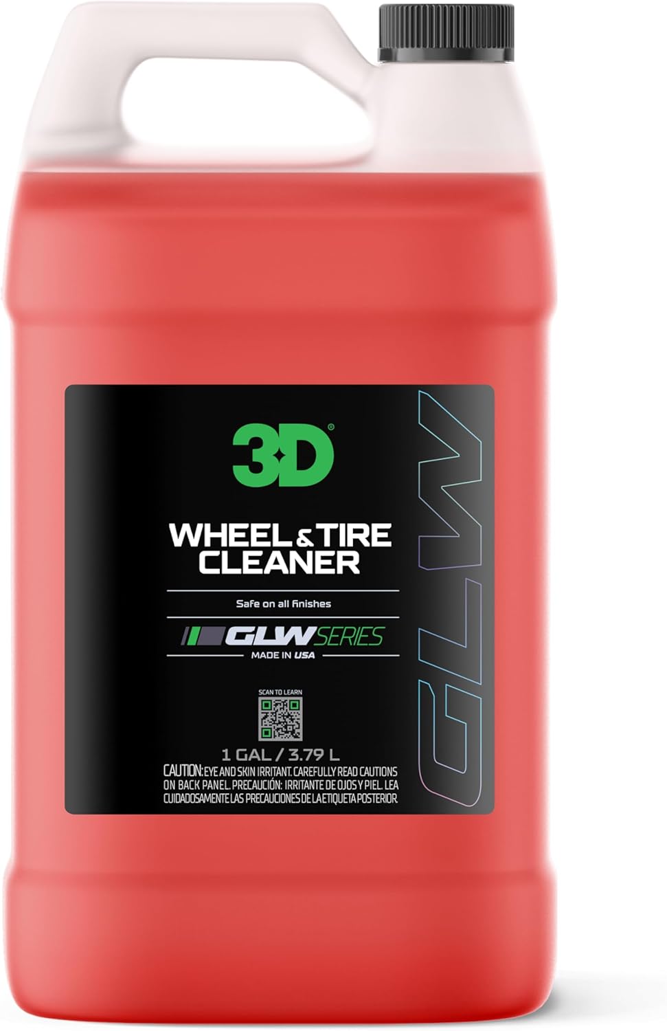 3D GLW Series Wheel & Tire Cleaner – Deep Cleaning All-in-One Formula | Removes Brake Dust, Grime, Tire Browning | Safe on All Wheels | DIY Car Detailing |16 oz